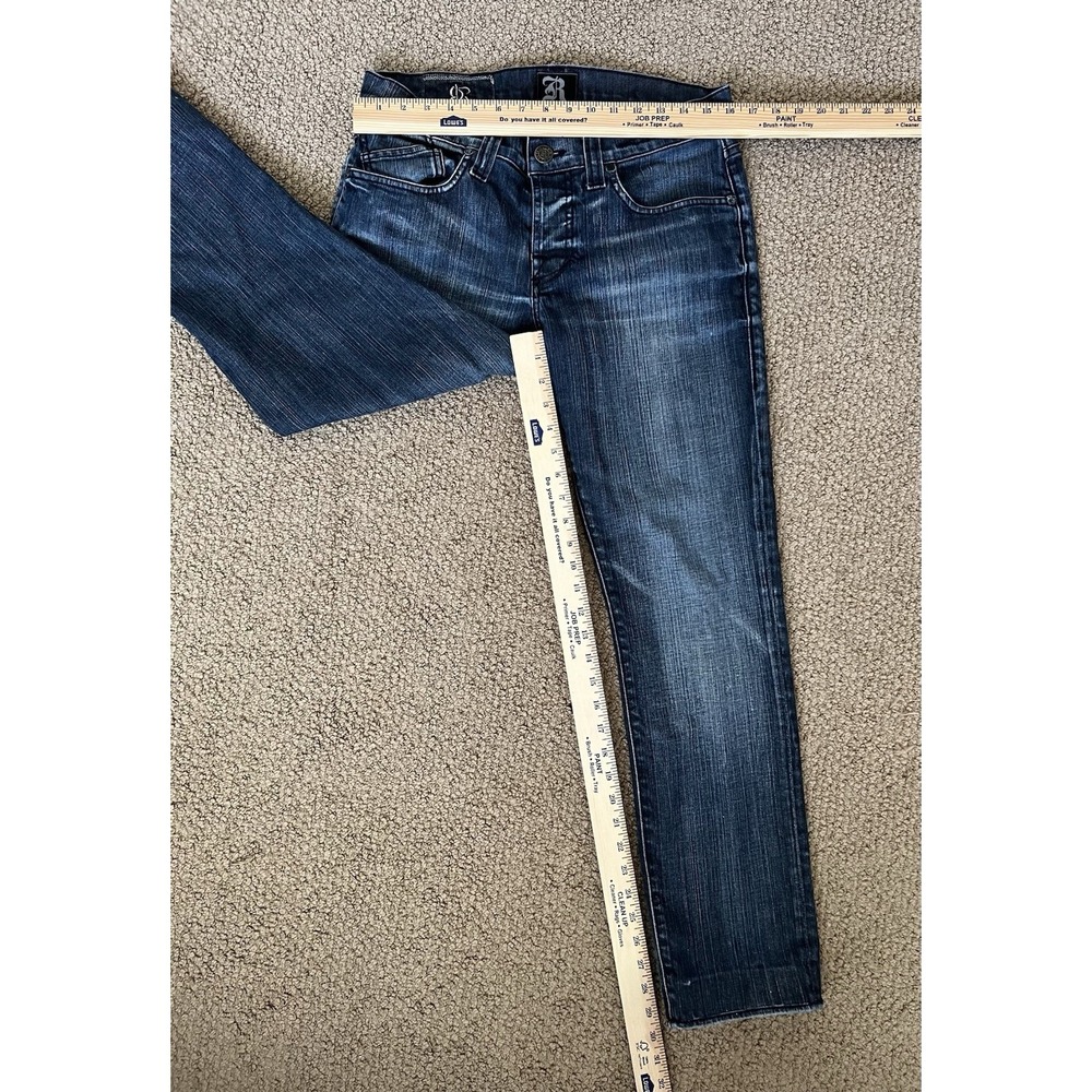 Rock & Republic Men's Size 34 Blue Denim Button-Fly Studded Straight Leg Jeans‎ - Picture 5 of 5